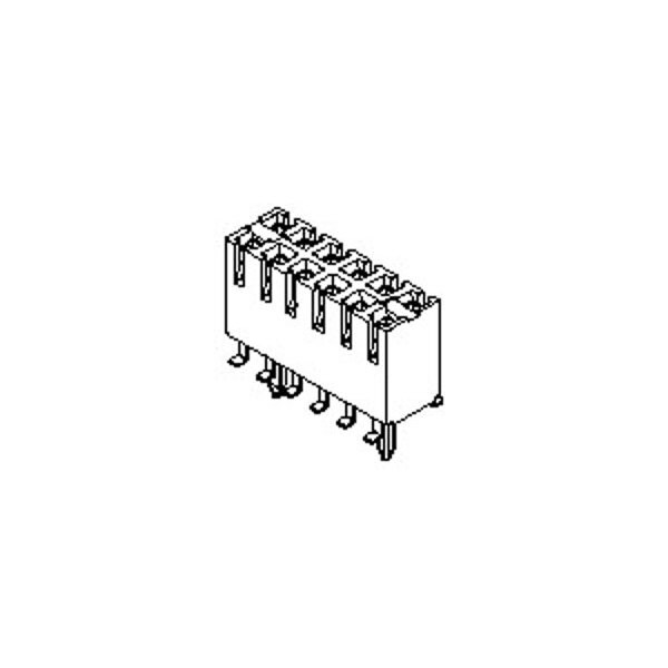 Molex Board Connector, 60 Contact(S), 2 Row(S), Female, Straight, 0.1 Inch Pitch, Surface Mount Terminal, 15453560 - main